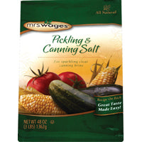 Mrs. Wages W510-B4425 Pickling and Canning Salt, 48 oz Pouch