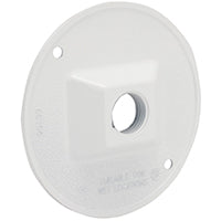 Bell Weatherproof Round Cover 1-1/2 Outlet White 5193-1