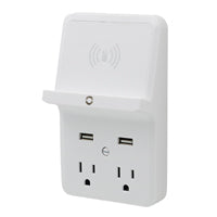 TAP 2-OUT 2 USB WIRELESS CHRGE