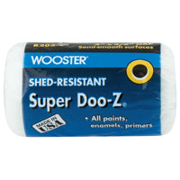 WOOSTER R205-4 Paint Roller Cover, 3/8 in Thick Nap, 4 in L, Fabric Cover, White