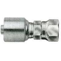 GATES MegaCrimp G25170-1212 Hose Coupling, 1-1/16-12, Crimp x JIC, Straight Angle, Steel, Zinc