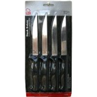 CHEF CRAFT 20979 Steak Knife Set, 4-1/2 in L Blade, Stainless Steel Blade, ABS Handle