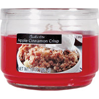 Candle-lite Scented Candles, Apple Cinnamon Crisp Fragrance, One 10 oz. Three Wick Aromatherapy Candle with 20-40 Hours of Burn Time, Red Color 1879021
