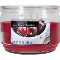 Candle-lite Scented Juicy Black Cherries Fragrance, One 10oz. 3-Wick Aromatherapy Candle with 20-40 Hours of Burn Time, Dark Red Color, 10 oz 1879565