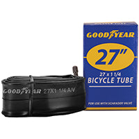 Goodyear Bicycle Tube, 27 X 1 1/4 Black Butyl Rubber 91081