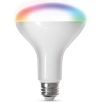 Feit Electric BR30/RGBW/CA/AG Smart Bulb, 8 W, Wi-Fi Connectivity: 2.4 GHz, Voice Control, Medium E26 Lamp Base