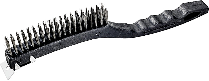 MINTCRAFT SJ3133-S ProSource Wire Brush with Scraper, Steel Trim, Plastic Handle
