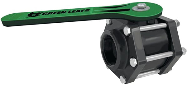Green Leaf V300 Polypropylene Bolted Ball Valve, Standard Port, 3" NPT Female V 300 Fp