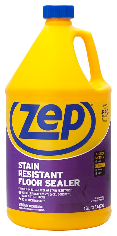 Zep Stain Resistant Floor Sealer - 1 Gallon - ZUFSLR128 - Durable, Long Lasting Seal