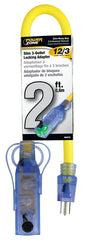 PowerZone ORBAD50802 Outlet Adapter Cord Yellow