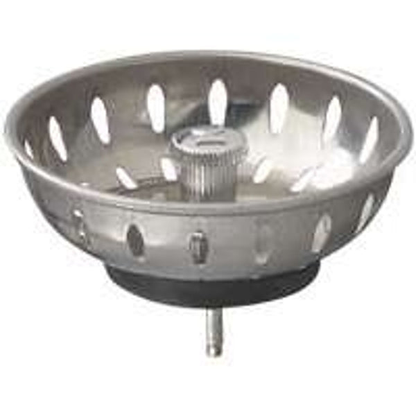 Plumb Pak PP820-22 PlumPak Replacement Sink Basket Strainer With Fixed Post And Stopper, Stainless Steel