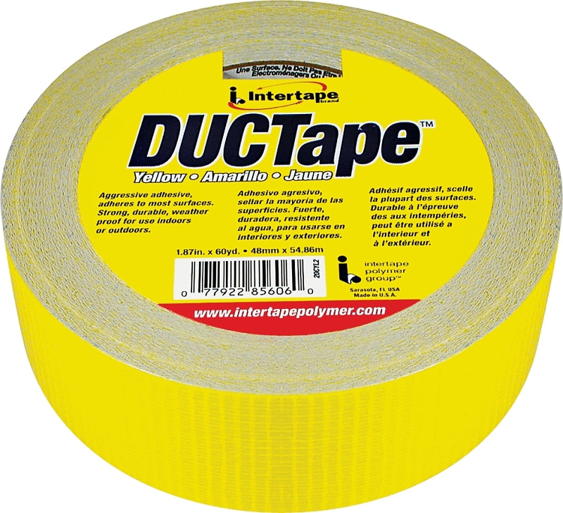 IPG INT20CY2 Duct Tape, 60 yards Length x 2" Width, Yellow