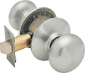 Schlage F10 PLY 619 Plymouth Door Knob, Hall & Closet Passage Lock, Satin Nickel