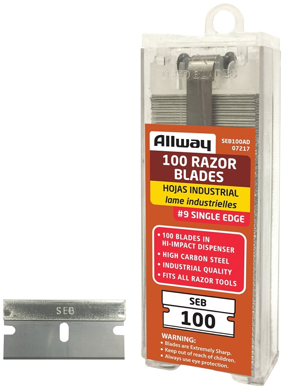 Allway Tools Single Edge Razor Blades, 100/Dispenser (SEB100AD)