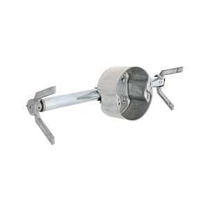 Raco RETRO-BASE 3-1/2 in. Round Steel 1 gang Fan Box Gray