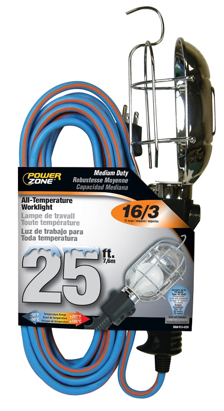 Power Zone ORTL020625 Work Light Mtl 16/3sjeowx25ft
