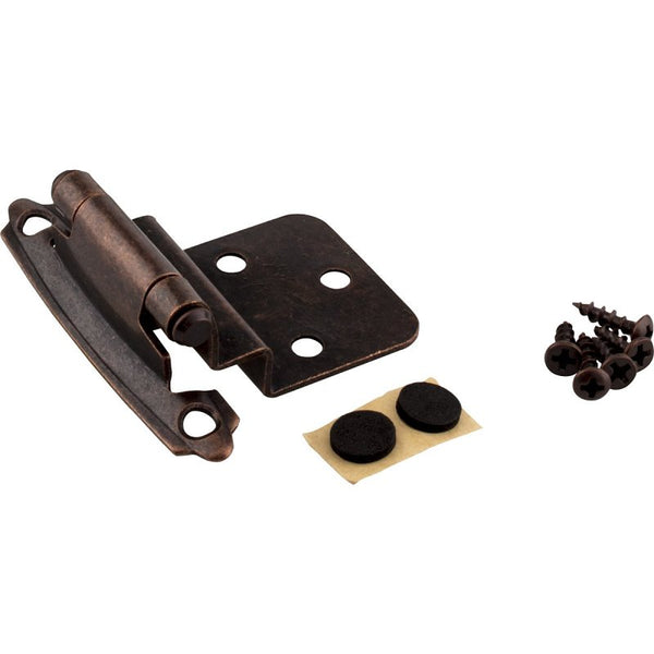 3/8" Oil Rubbed Bronze Self Closing Inset Hinge, KFHI-A-ORB2