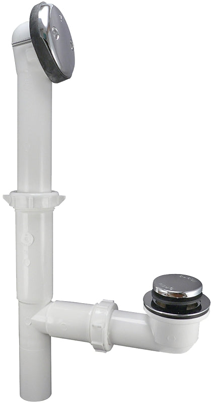 Plumb Pak 63W oot Lock Stop Style Bath Drain Kit with Poly Tubing, Chrome