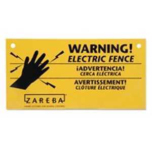 Zareba WS3 3-Pack Electric Fence Warning Signs