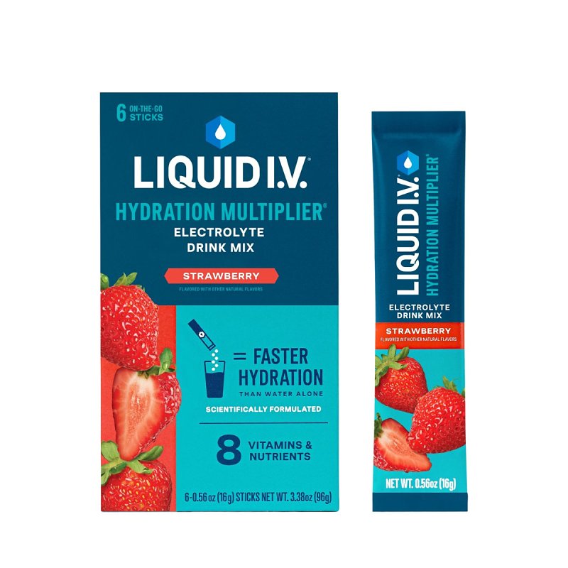 Liquid I.V., Strawberry Electrolyte Drink Mix, 0.56 Ounce