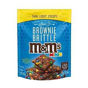 Brownie Brittle – M&M’S Minis Thin and Crispy Sweet Snacks (Pack of 6, 4 oz), Rich Gourmet Brownie Bites Dessert