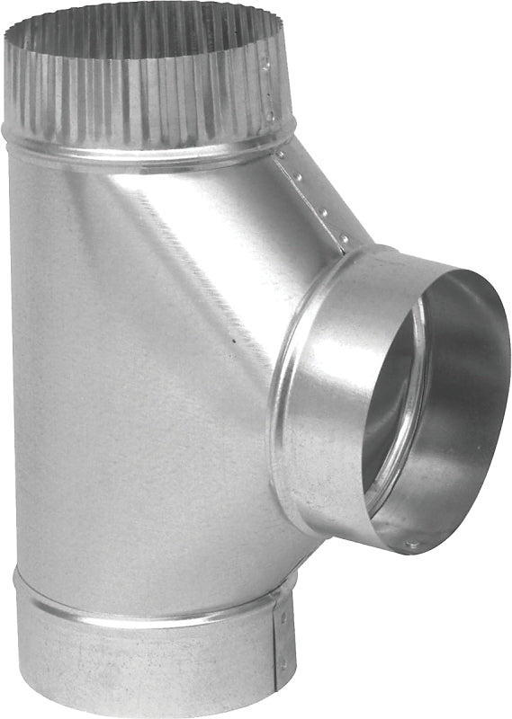 Gray Metal Assembled Tee 26ga 4in Galv GV0883-A