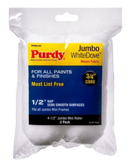 Purdy 140624013 Jumbo Mini White Dove Roller Replacements, 2-Pack, 4-1/2 inch x 1/2 inch nap 14G624013