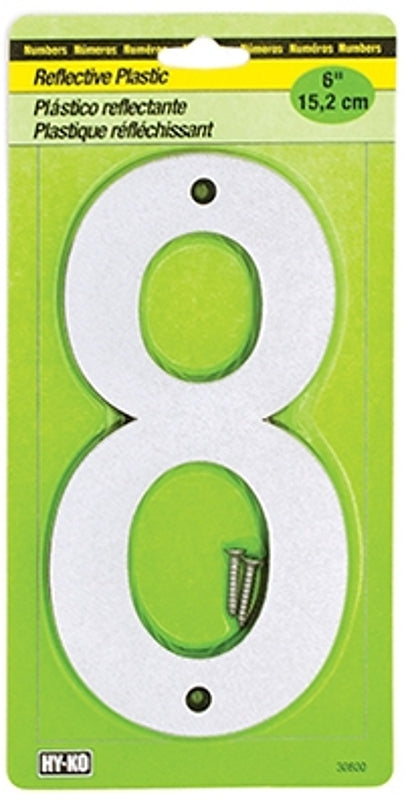 Hy-Ko 6 In Reflective Plastic# 8 30808