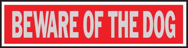 Hy-Ko Products Hy-Ko 441 Beware of Dog Self Adhesive Sign, 2" x 8", Aluminum Finish