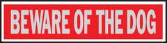 Hy-Ko Products Hy-Ko 441 Beware of Dog Self Adhesive Sign, 2" x 8", Aluminum Finish