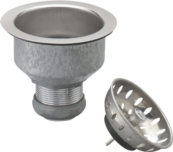 Plumb Pak PP5412 Strainer Sink Fixed Cup Ss