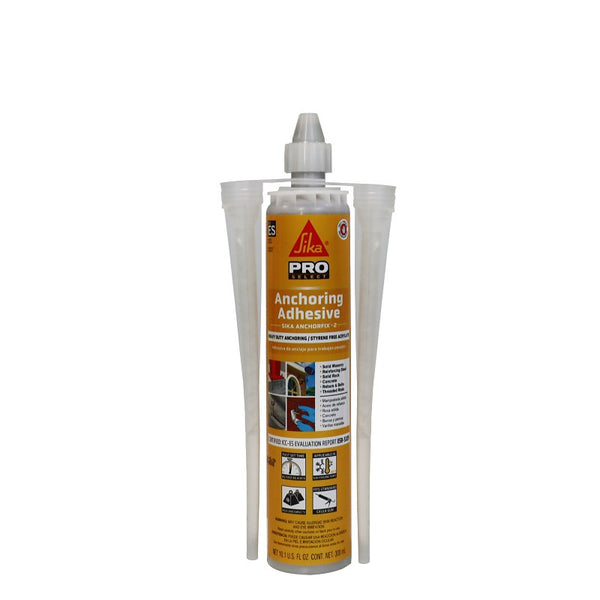 Sika Anchorfix-2, super strength anchoring adhesive, Two component anchor system for threaded bars in uncracked concrete, 10.1 fl. Oz 112718