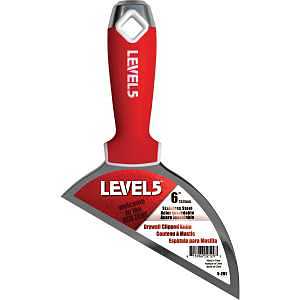 6" Clipped Drywall Pointing Knife - LEVEL5 | Metal Hammer End | Pro-Grade Finishing Tools | Sheetrock Gyprock Plasterboard Mud | 5-201