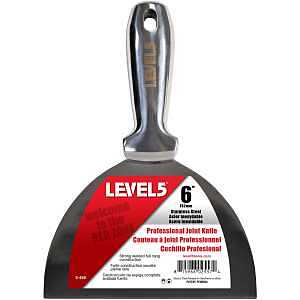 6" All Stainless Steel Joint Knife - LEVEL5 | Professional Grade Putty Blade, Premium Polished All-Metal, Precision Ground Edge, Ergonomic, Corrosion Resistant | 5-406