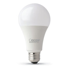 Feit Electric A19 100W Equivalent LED Light Bulbs, Dimmable, 5000k Daylight, 1600 Lumens, 22 Year Lifetime, E26 Base, CRI 90, UL Listed, Damp Rated, 2 Pack, OM100DM/950CA/2