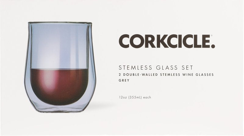 CORKCICLE. Stemless Glass Pair 7401G
