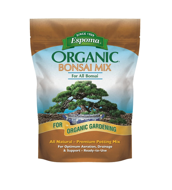 Espoma Organic & Natural Bonsai Soil - All-Purpose Bonsai Tree Soil Mix, All-Natural Organic Material Great for All Bonsai Trees Nutrient-Rich Bonsai Soil Mixture (4 Quarts) BO4