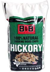 B&B Charcoal Inc B&B Charcoal Hickory Wood Smoking Chips 180 cu. in. - Case of: 1 C00121-B