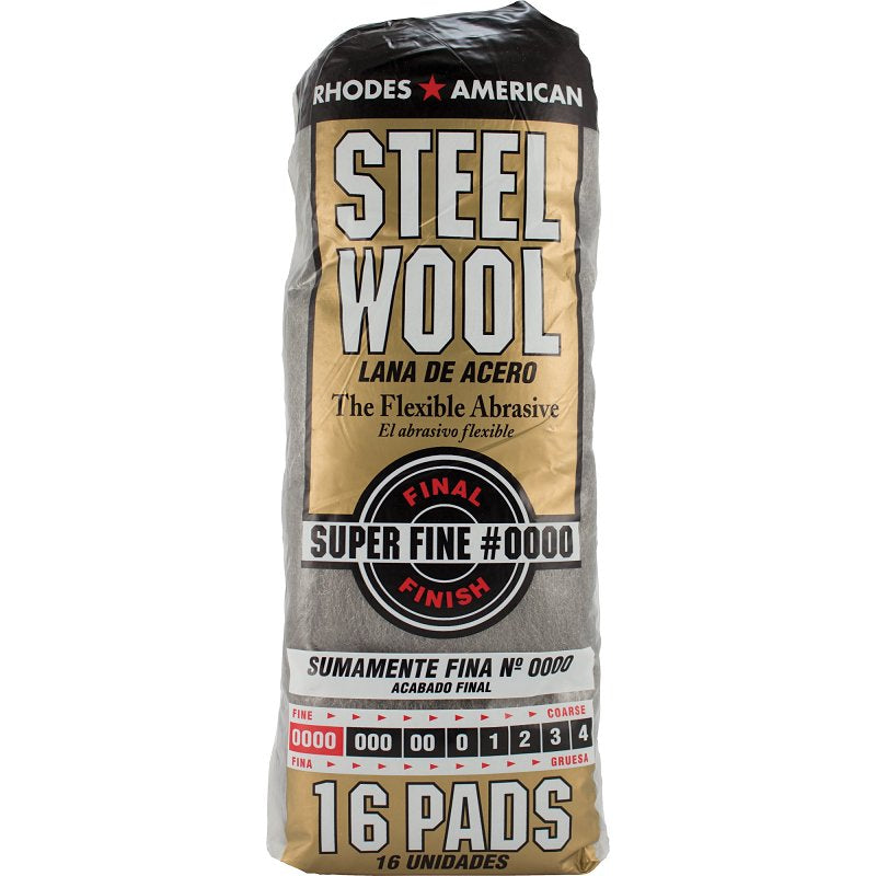 Homax Steel Wool, Grade #0000, 16 Pads