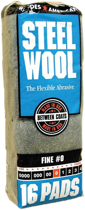 #0 Homax 106603-06 Rhodes American Steel Wool Pad Fine #0, 16-Pack
