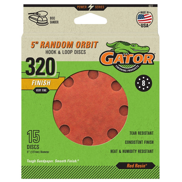 Ali Industries 134845 5 in. Sanding Disc - 320 Grit - Pack of 15 4377