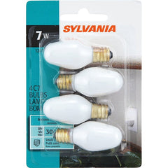 LEDVANCE Sylvania 13544 - 7C7/W/BL/4PK 120V Night Light Bulb,Incandescent, Warm White 7 watts
