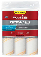 The Wooster Brush Company RR663-9 Pro Doo Z FTP Roller Cover 3/8-Inch Nap, 3-Pack , White