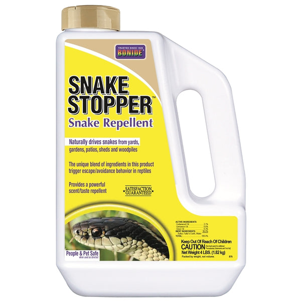 Bonide Snake Stopper Snake Repellent, 4 lb. Ready-to-Use Granules for Outdoor Pest Control, People & Pet Safe 8754