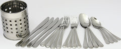 Chef Craft Heavy Duty Flatware Holder, 20 Piece Set, Stainless Steel 21710