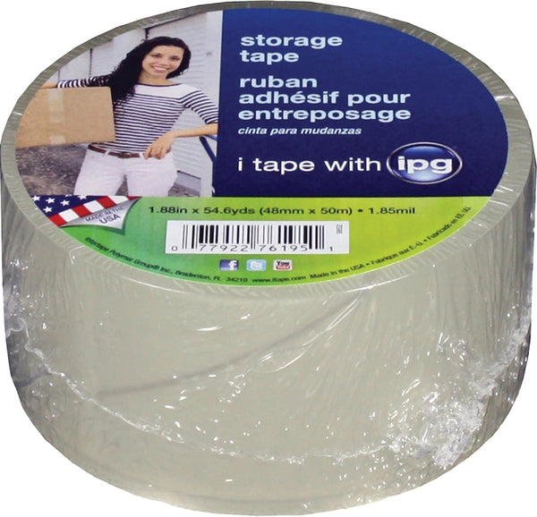 IPG 9852 Storage Tape, 1.88 In W X 54.6 Yd L X 1.85 Mil T, Clear