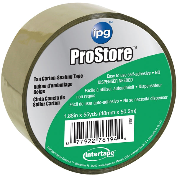 IPG 9851 Tan Storage Tape, 1.88" x 54.6 yd, (Single Roll)