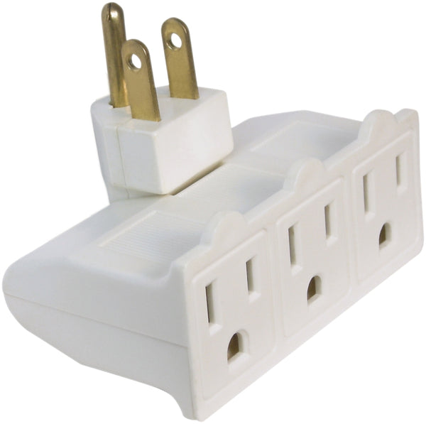 Mintcraft OR101100 Grounded Swivel Power Tap, 125 V, 15 A, 3 Outlet