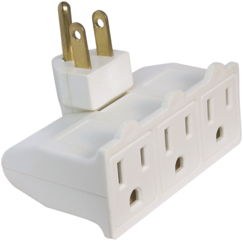 Mintcraft OR101100 Grounded Swivel Power Tap, 125 V, 15 A, 3 Outlet