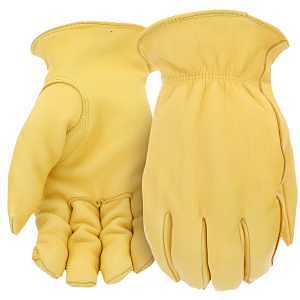 Boss Arctik Premium Deerskin, 100g 3M Thinsulate, Keystone Thumb, Gunn Cut, Brown, X-Large (B98401-XL)